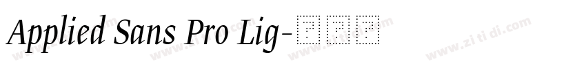 Applied Sans Pro Lig字体转换